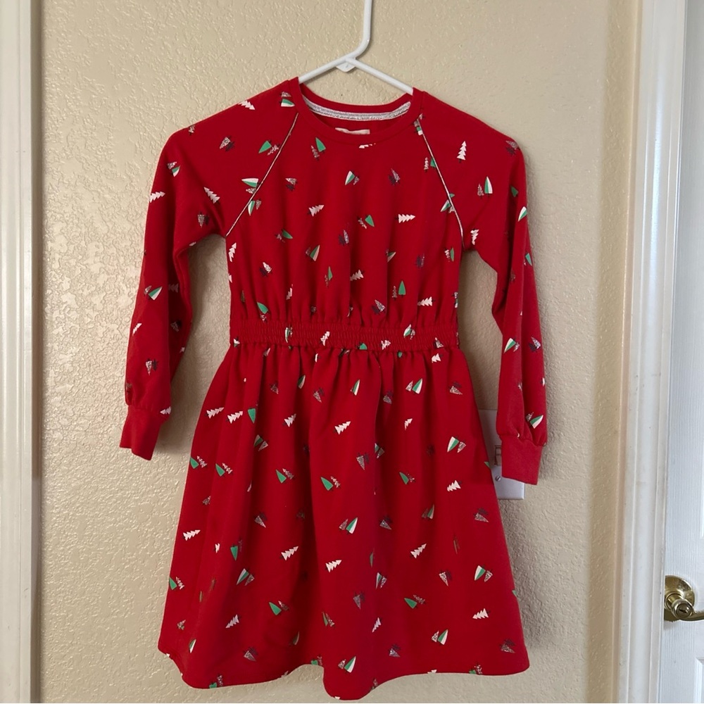 Tucker + Tate Red & Green Christmas Tree Sweater Dress Size 6